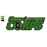 Green Lantern Corps Embroidery Design
